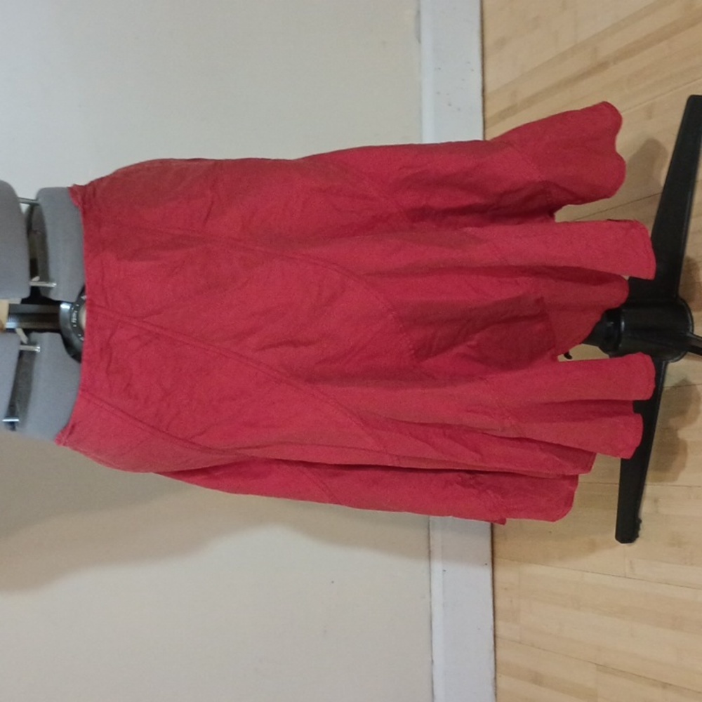 Areli collection brand size 10 red/rust boho flowing skirt 100%silk